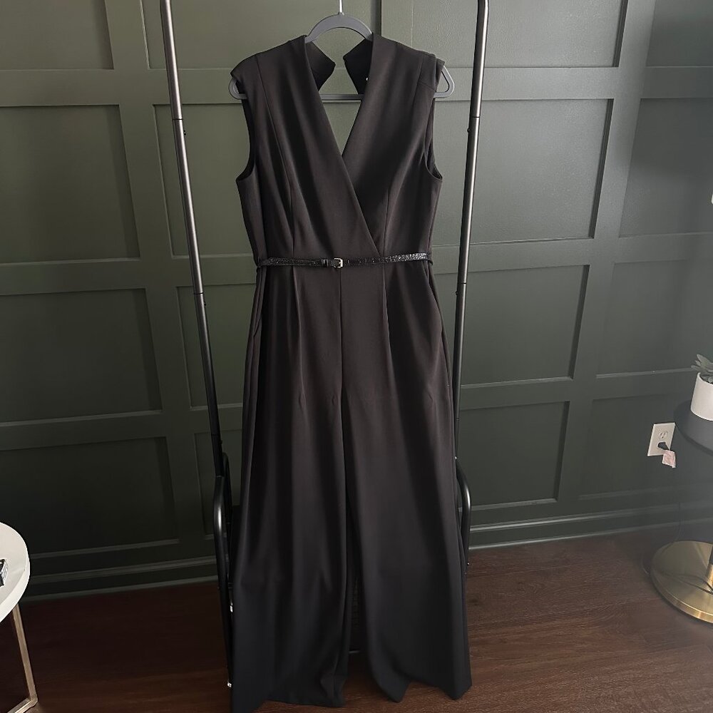 NWT Calvin Klein Wide Leg Black Jumpsuit - Picture 8 of 10